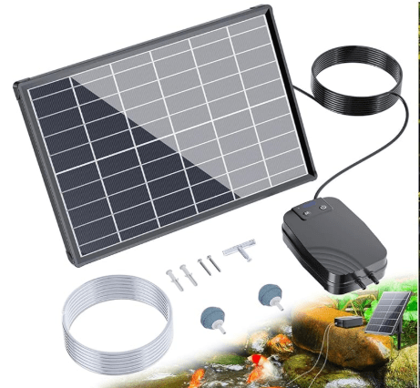 Biling 8W Solar Pond Aerator, Large Pond Floating Fountain with 660GPH Fountain Pump, for Outdoor Pond Pool