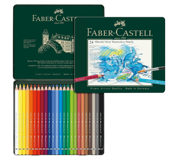 FABER-CASTELL FC117524 Albrecht Durer Artist Watercolor Pencils in A Tin