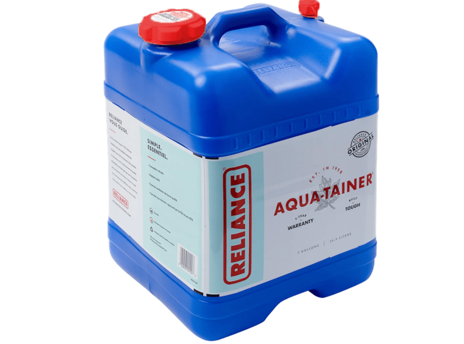 Reliance Products Aqua-Tainer 7 Gallon Rigid Water Container, Blue , 11.3 Inch x 11.0 Inch x 15.3 Inch