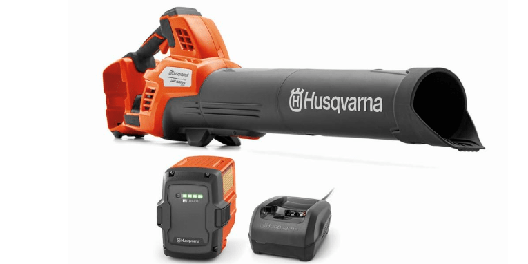 Husqvarna Leaf Blaster 350iB Battery Powered Cordless Leaf Blower, 200-MPH 800-CFM Blower with Brushless Motor and Quiet Operation, 40V Lithium-Ion 7.5 Ah Battery and Charger Included, 970569904