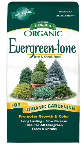 Espoma Organic Evergreen-Tone 4-3-4 Natural & Organic Fertilizer and Plant Food for Evergreen Trees & Shrubs. 8 lb. Bag. Use for Planting & Feeding to Promote Optimum Growth