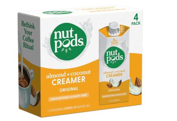 nutpods Original Coffee Creamer - Unsweetened Non Dairy Creamer Made from Almonds and Coconuts - Keto Creamer, Whole30, Gluten Free, Non-GMO, Vegan,