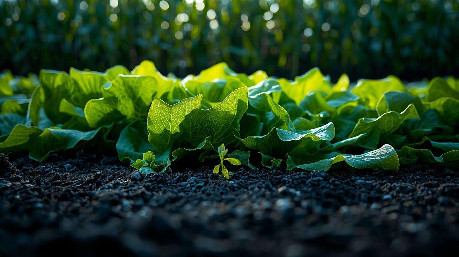 Living mulch effect in cornfield lettuce system: lettuce canopy cools soil 14°F and suppresses 95% of weeds naturally