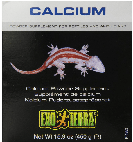 Exo Terra Calcium Powder: Ultra Fine, High Calcium Formula Supports Bone Health, Growth, and Metabolism. Perfect for Insects, Fruits & Veggies 15.9 oz