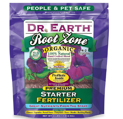 Dr. Earth 701P Organic 2 Starter & Transplant Fertilizer Poly, 4-Pound