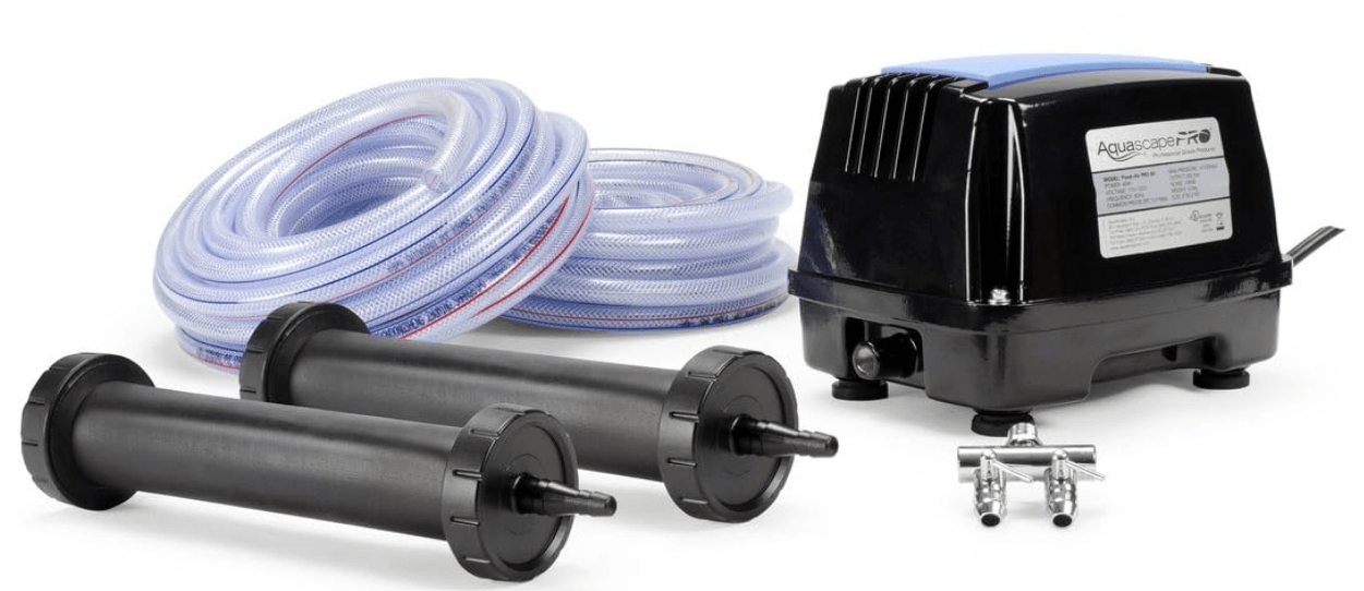 Aquascape Pro Air 60 Pond Aerator and Aeration Kit with Tubing and Self-Cleaning Diffusers, Out-door Rated | 61008,Black