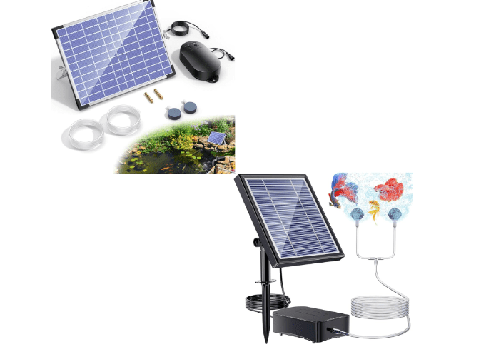 NFESOLAR 15W Solar Pond Aerator & 2.5W Solar Pond Aerator for Small Fish Pond Stock Tank Hydroponics