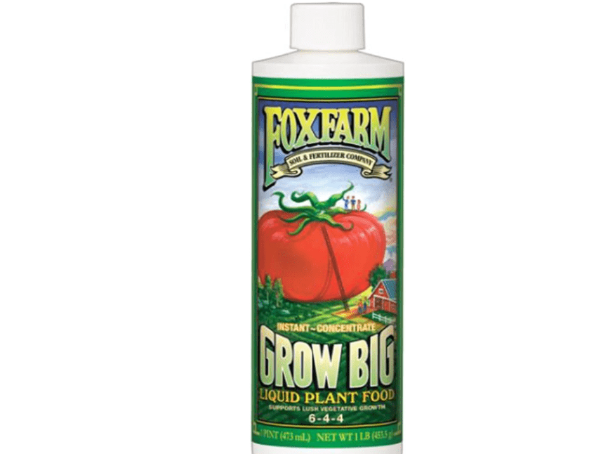FoxFarm Grow Big Liquid Plant Food - Bloom Fertilizer for Flowers, Fruits, and Vegetables, Perfect for Indoor & Outdoor Potted Plants, NPK 6-4-4 (Pint)