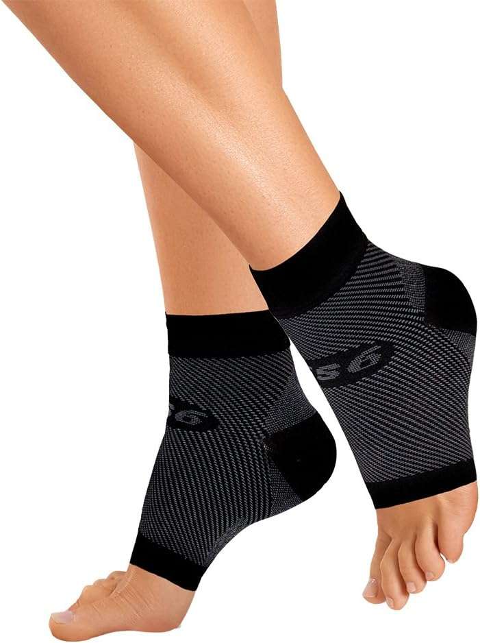 OrthoSleeve FS6 Compression Foot Sleeves for Women & Men, Helps Plantar Fasciitis Relief, Heel Pain, Achilles Tendonitis Support & Swelling (1 Pair)