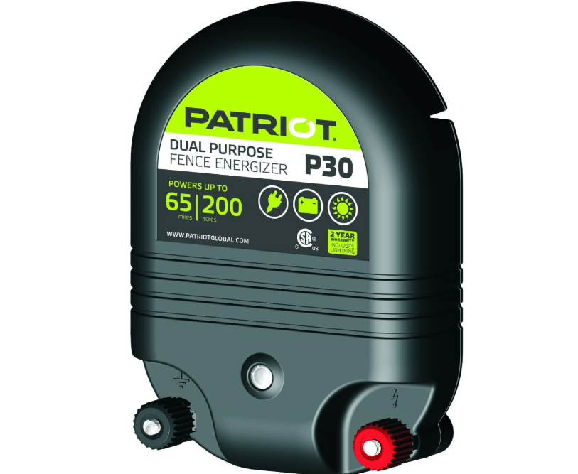 Patriot P30 Dual Purpose Electric Fence Energizer, 3.0 Joule

