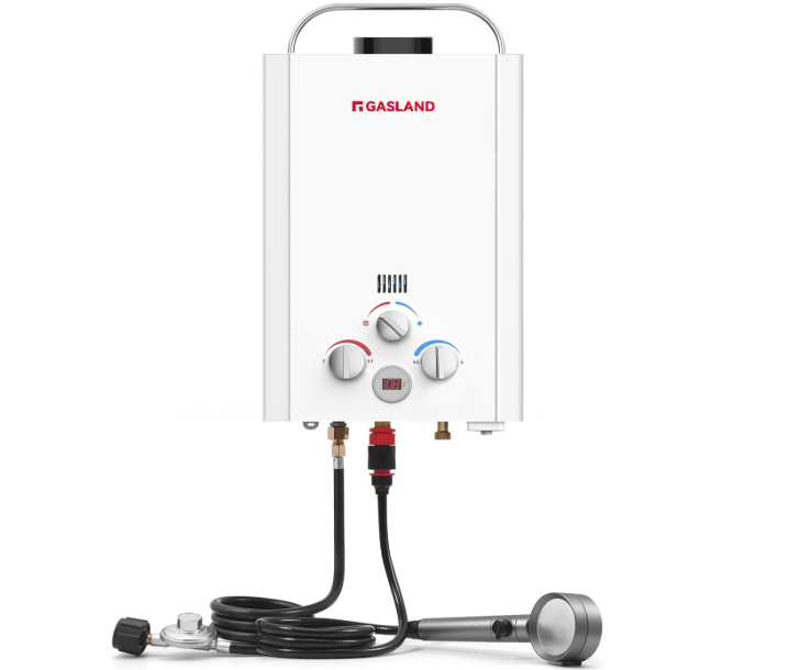 GASLAND BE158 Propane Portable Hot Water Heater | 1.58 GPM, 41,000 BTU | Outdoor Tankless Water Heater For Camping, Off-Grid Living