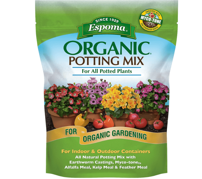 Espoma Organic Potting Soil Mix - All Natural Potting Mix For All Indoor & Outdoor Containers Including Herbs & Vegetables. For Organic Gardening, 8qt. bag. Pack of1