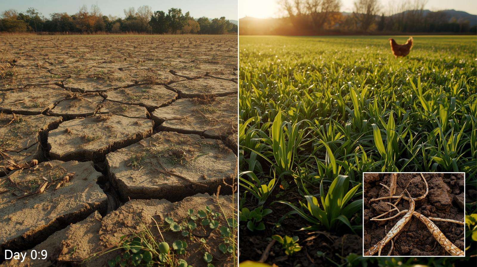 Trophic rewilding hedgerow with nest boxes, bats, raptors and mesopredators achieving 97% natural pest control Image 5 – 90-Day Transformat