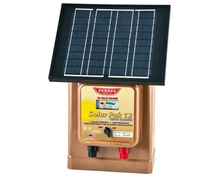 Parmak Magnum Solar-Pak 12 Low Impedance 12 Volt Battery Operated 30 Mile Range Electric Fence Charger MAG12-SP
