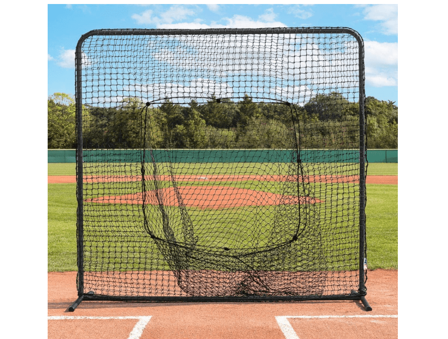 FORTRESS Steel Baseball Sock Net Screen | 7ft x 7ft Pro Quality Pitching & Hitting Net | Ultimate Durability 