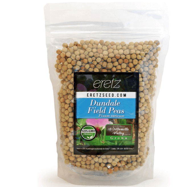 Dundale Field Pea Seeds by Eretz - Willamette Valley, Oregon Grown, Non-GMO, No Fillers, No Coatings, No Weed Seeds (1lb)
