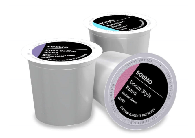 Amazon Brand - Solimo Variety Pack Light and Medium Roast Coffee Pods (Kona, Breakfast, Donut), Compatible with Keurig 2.0 K-Cup Brewers, 100 Count