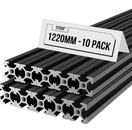 Aluminum Extrusion Profile for 3D Printer and CNC DIY, High-Strength European Standard Extruded Aluminum Linear Rail Guide, Anodizing Technology(Black)