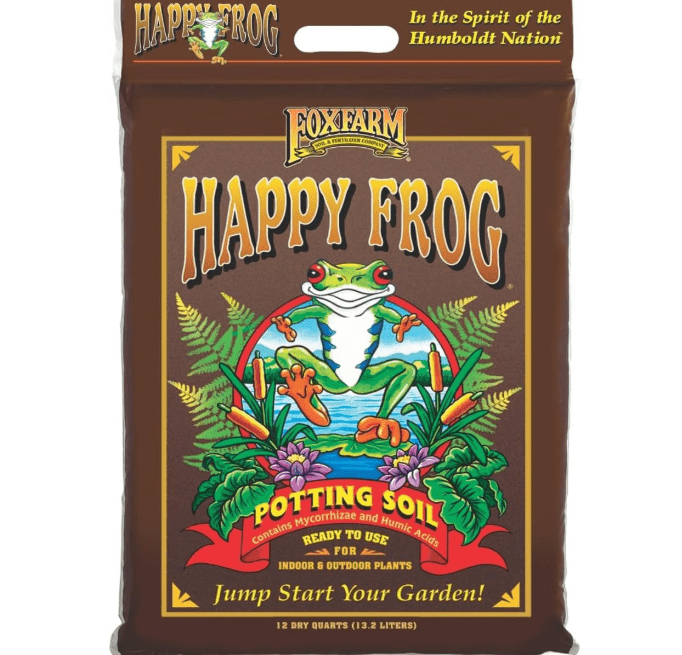 FoxFarm Happy Frog Potting Soil, 12qt – for Indoor/Outdoor Container Plants, Improves Root Efficiency, pH Adjusted for Optimal Nutrient Uptake – Contains Microbes and Humic Acids