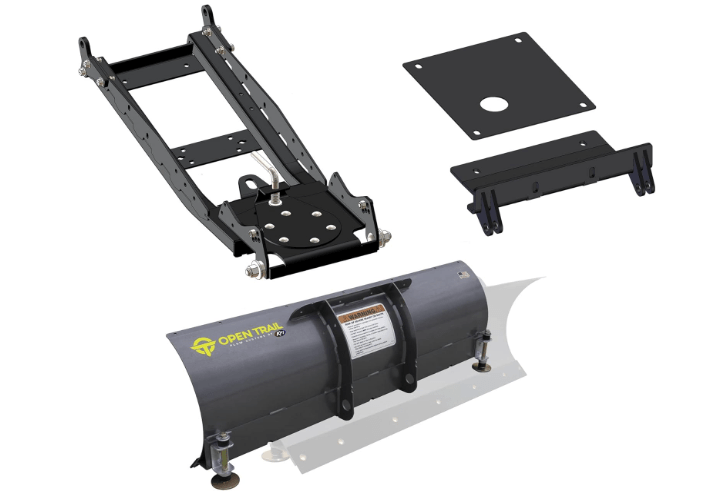 Open Trail/KFI 66" Steel Snowplow Combo Kit - 66" Steel Plow + Mount Bracket + Push Tube - Compatible/Replacement for 2020 to 2022 Yamaha Wolverine X2 (all models) [Side x Side]
