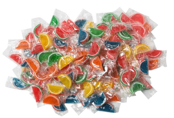 Boston Fruit Slices - Jelly Fruit Slices Assorted Candy - INDIVIDUALLY WRAPPED - 5 LB BULK Box - America's Original Fruit Slices - Vegan, Gluten Free, Completely Allergen Free!