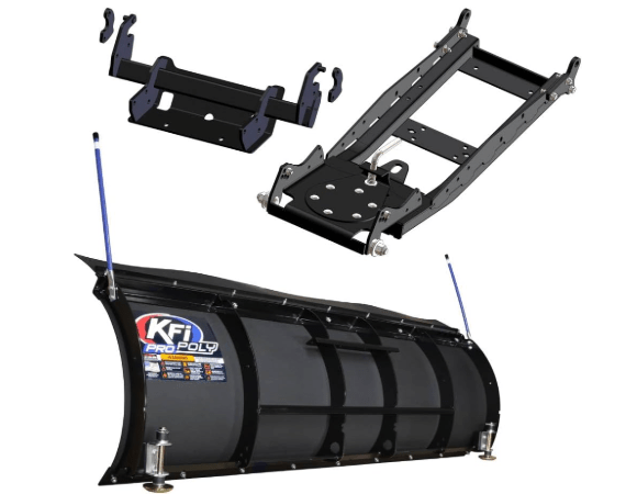 KFI UTV 72" Snow Plow Kit, Pro-Poly Blade, Compatible with Polaris Ranger 1000 Glacier Mount System (106345)