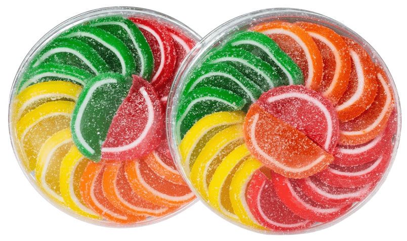 Boston Fruit Slices - SET OF TWO 11oz Acetate Circles - America's Original Fruit Slices - Vegan, Gluten Free, Completely Allergen Free!