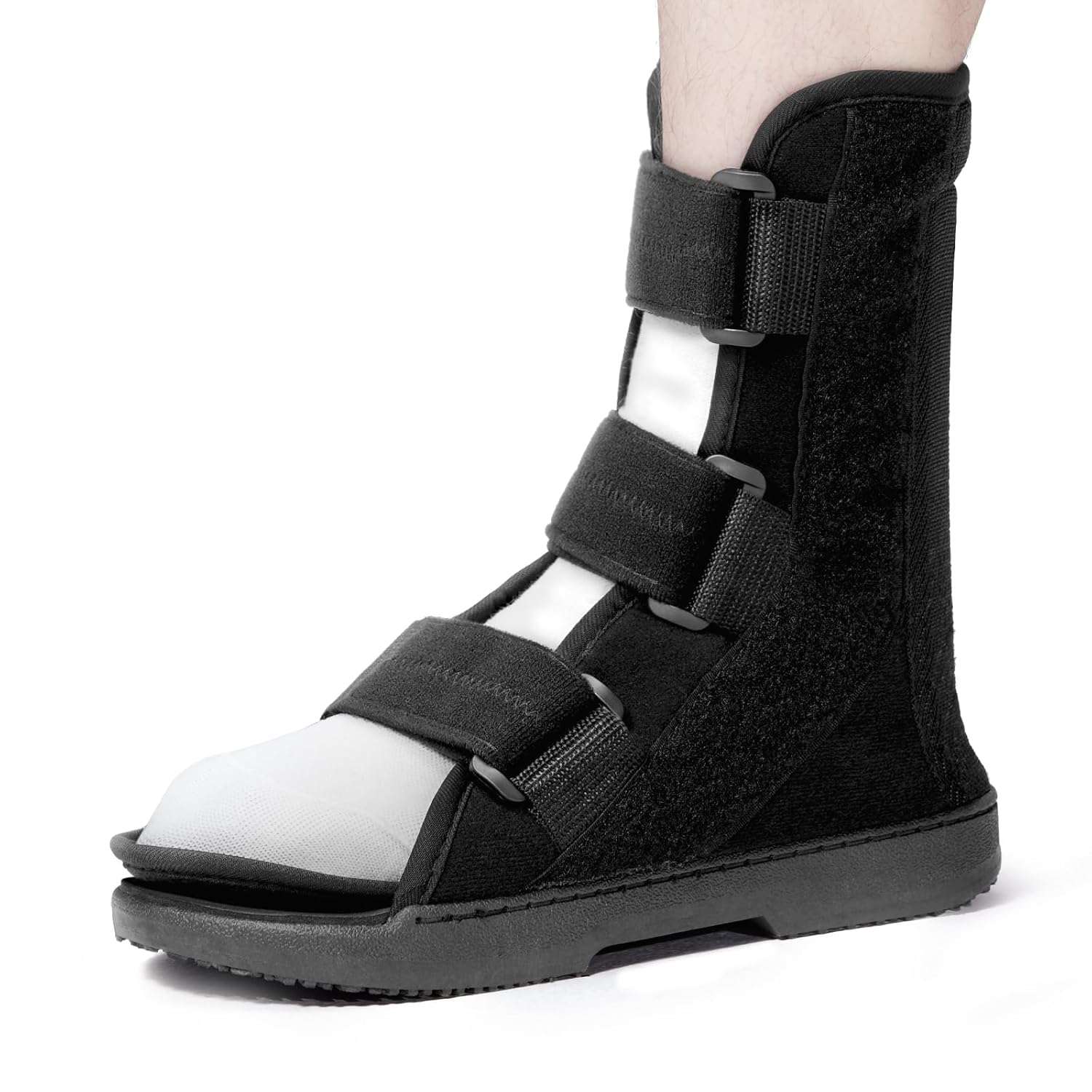 Estinko AFO Foot Drop Brace, Foot Drop Brace for Walking Drop Foot Brace Adjustable ALS, TBI, MS, Diabetes Stroke (Black, Small)