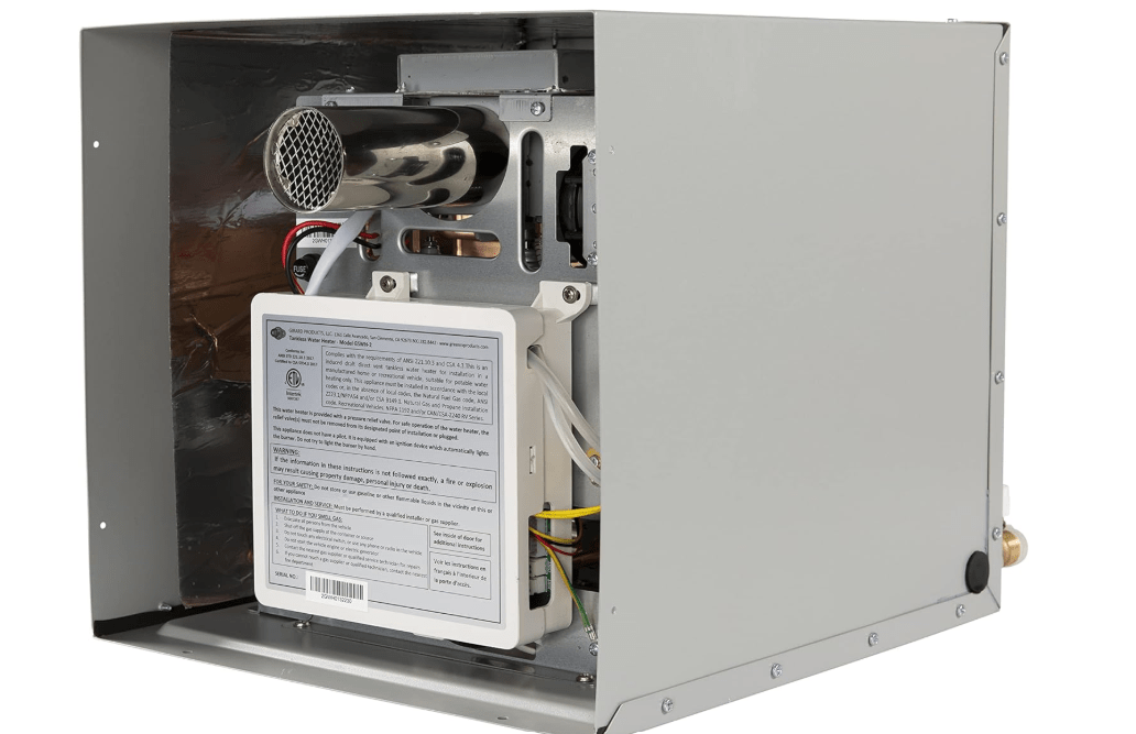 GIRARD Tankless RV Water Heater, 12V Power, 42,000 BTUs, Quiet Operation, Onboard Microprocessor, Digital User Control Panel, Freeze Protection, Easy Installation - 2022107534