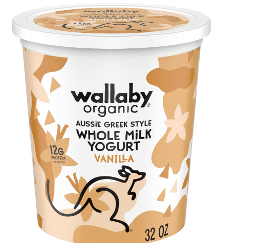 Wallaby Organic Aussie Greek Whole Milk Yogurt, Vanilla Bean