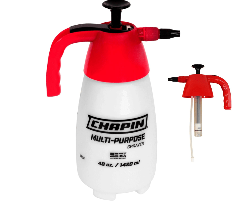 Chapin 1002 48-Oz Made in USA Heavy-Duty Multi-Purpose Sprayer, for Spraying Plants, Flowers, Weeds and Cleaning, Red/White