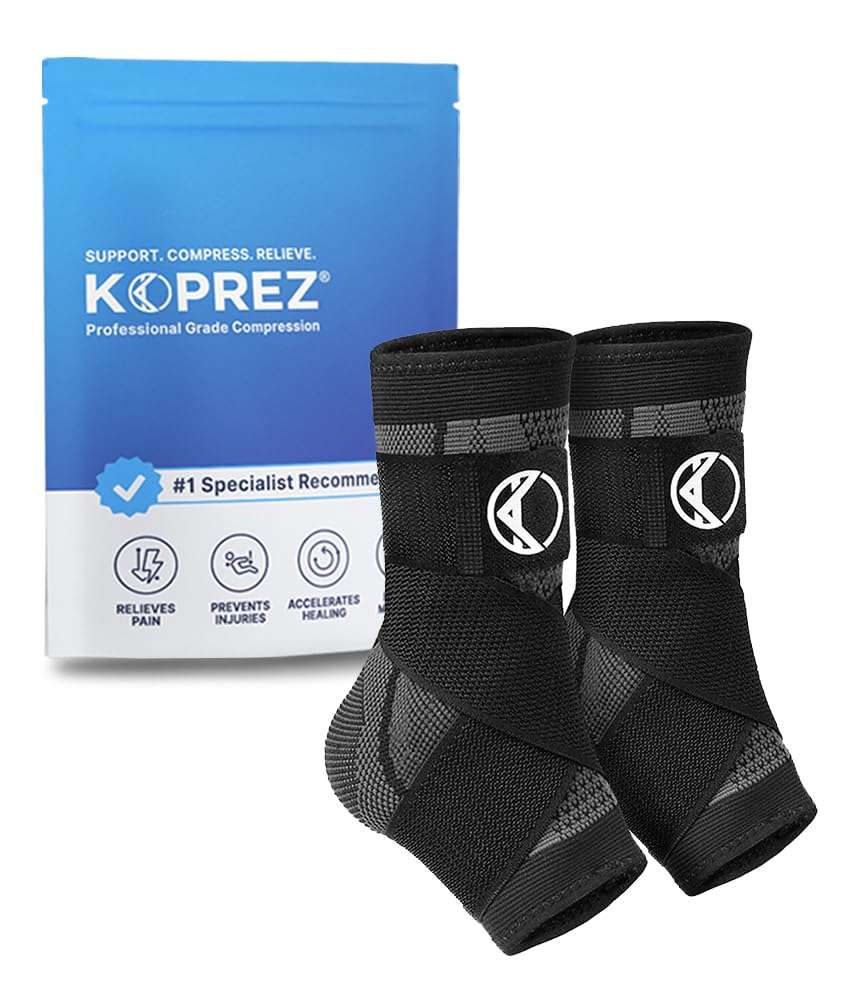 Koprez Plantar Fasciitis Sleeve - Plantar Fasciitis Relief, Plantar Fasciitis Socks, Ankle Compression Sleeve, Ankle Support for Women, Plantar Fasciitis Brace, Ankle Sleeve, Ankle Support Men