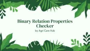 Binary Relation Properties Checker