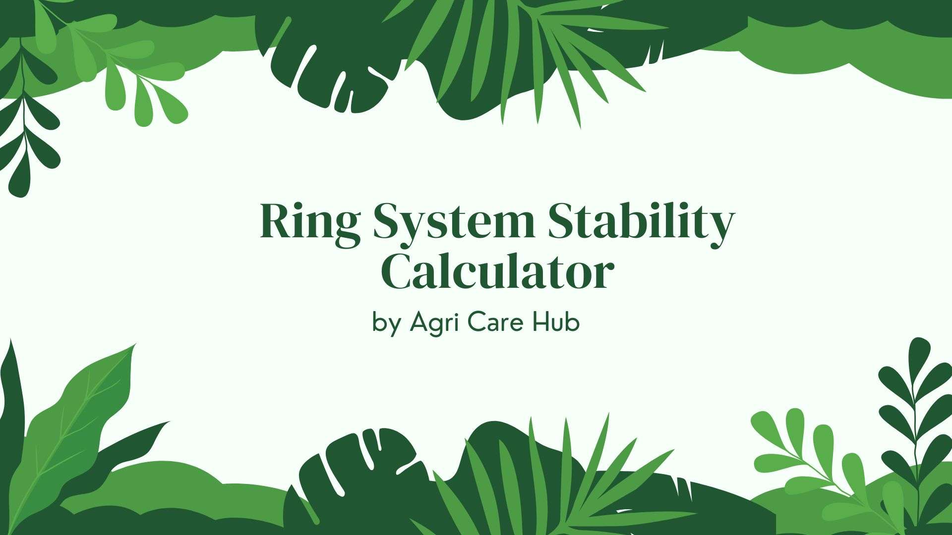 Ring System Stability Calculator | Free Online Tool