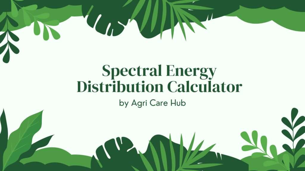 Spectral Energy Distribution Calculator