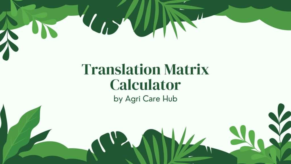 Translation Matrix Calculator