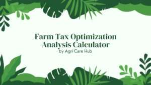 Farm Tax Optimization Analysis Calculator