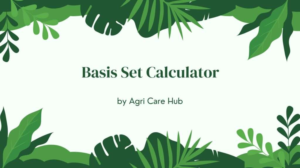 Basis Set Calculator