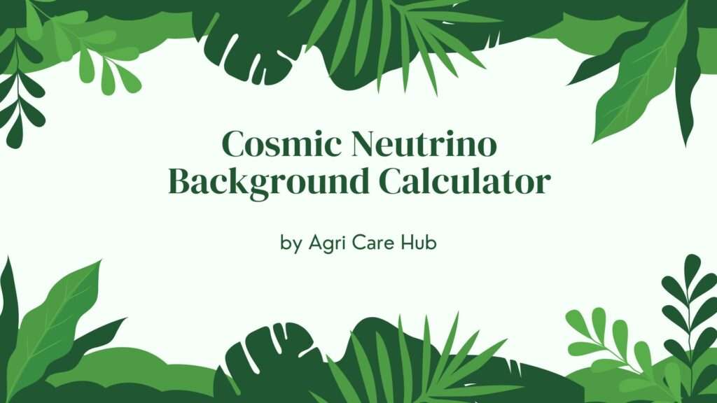 Cosmic Neutrino Background Calculator