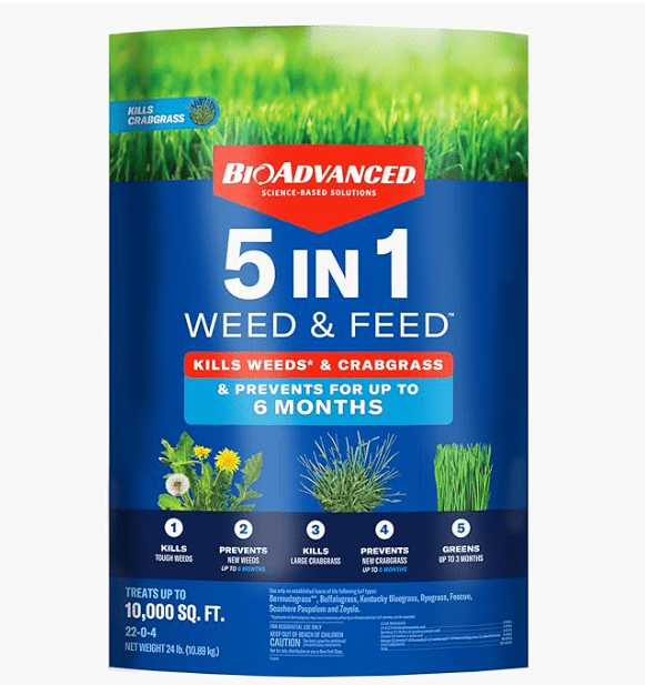 BioAdvanced 5-in-1 Weed & Feed