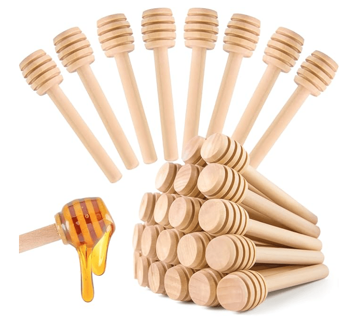 HANSGO Wooden Honey Dipper Sticks (20-Pack, 3") – Best Budget Bulk Set