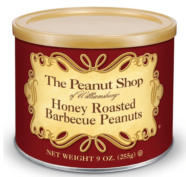 The Peanut Shop of Williamsburg Honey Roasted Peanuts (16oz Bag) – Best Clean-Label Portable