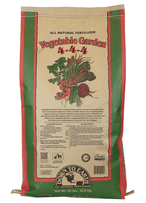 Down to Earth All Natural Fertilizer Mix (4-4-4) – Best Outdoor Organic Resilience