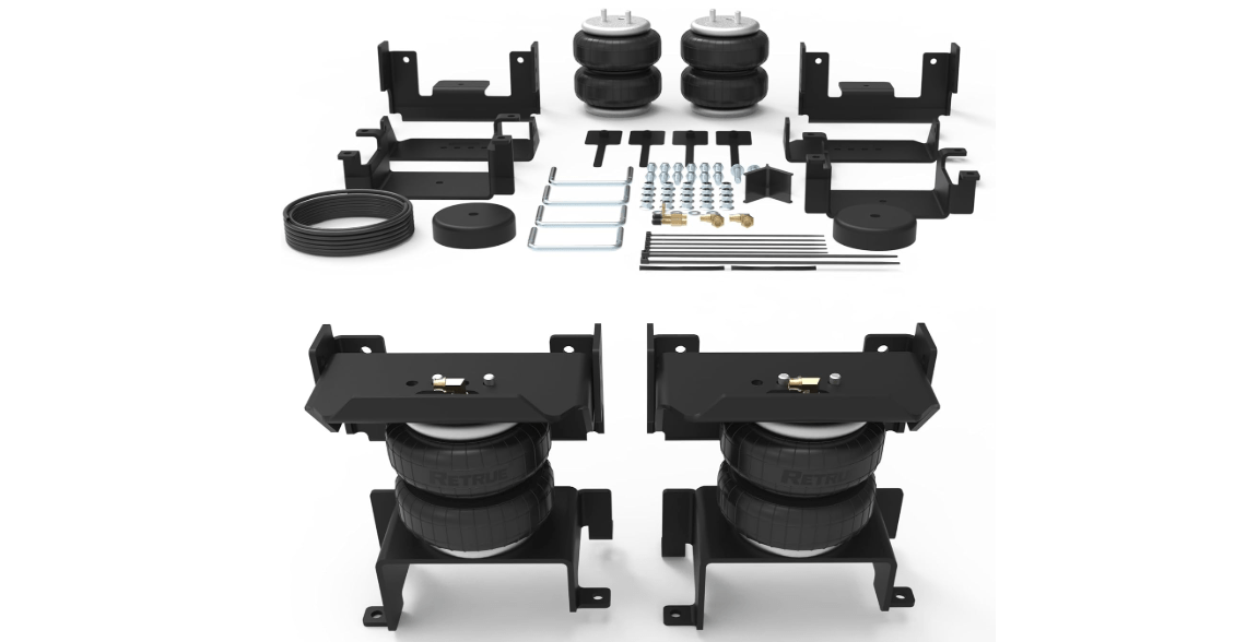 RETRUE Rear Air Bags Suspension Kit for 2015-2025 Ford F150 Truck Towing, 5000 Lbs of Load Leveling Capacity, Replacement for Firestone 2582 Ride Rite Airbags for Trucks Rear Suspension 