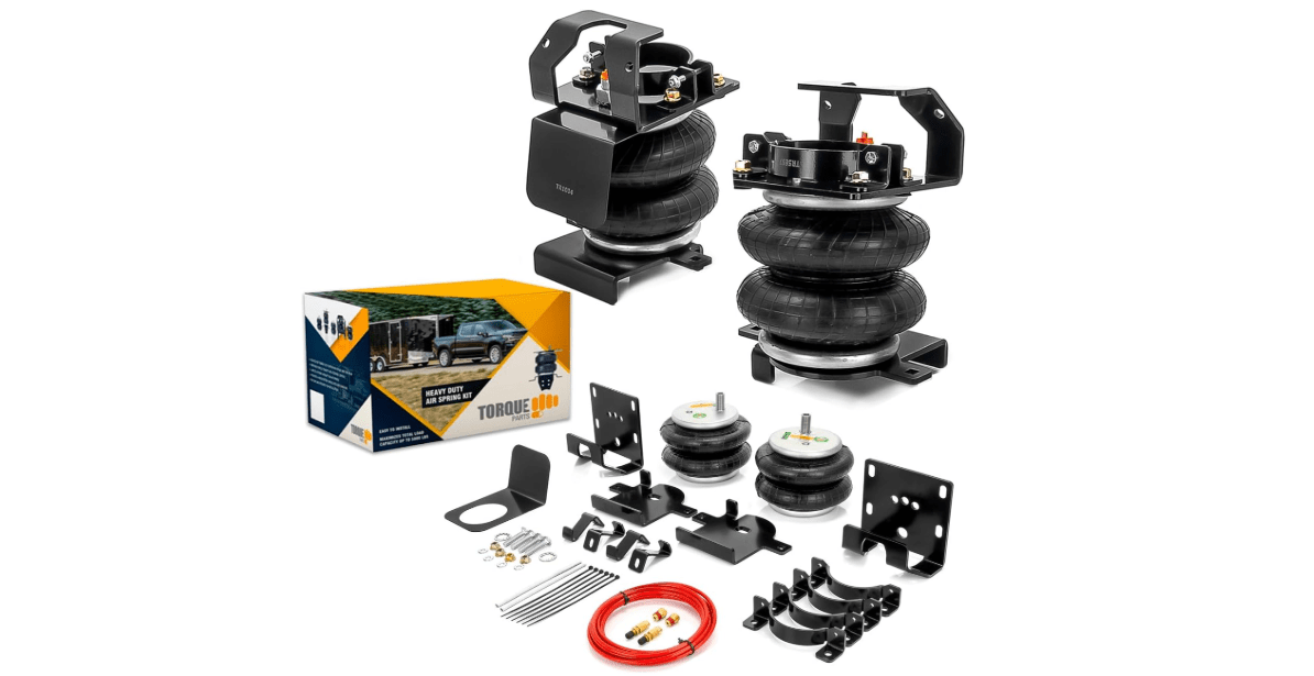 TORQUE Airbag Air Bag Suspension Kit for 2011-2025 Chevrolet Chevy Silverado 2500 3500 HD and GMC Sierra 2500 3500 HD 2500HD 3500HD Rear Air Bag 5000 lbs (Replaces Firestone Ride Rite 2613) (TR2613) 