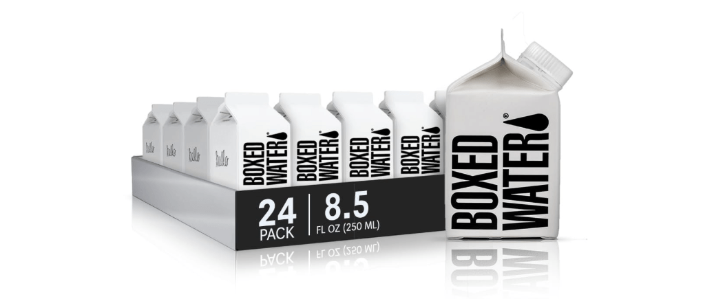 Mini Boxed Water (8.5 oz., 24 Pack) – Better Than Premium Plastic Purified Drinking Water in Plant-Based Cartons, BPA-Free, Refillable Cartons, Lunchbox Ready