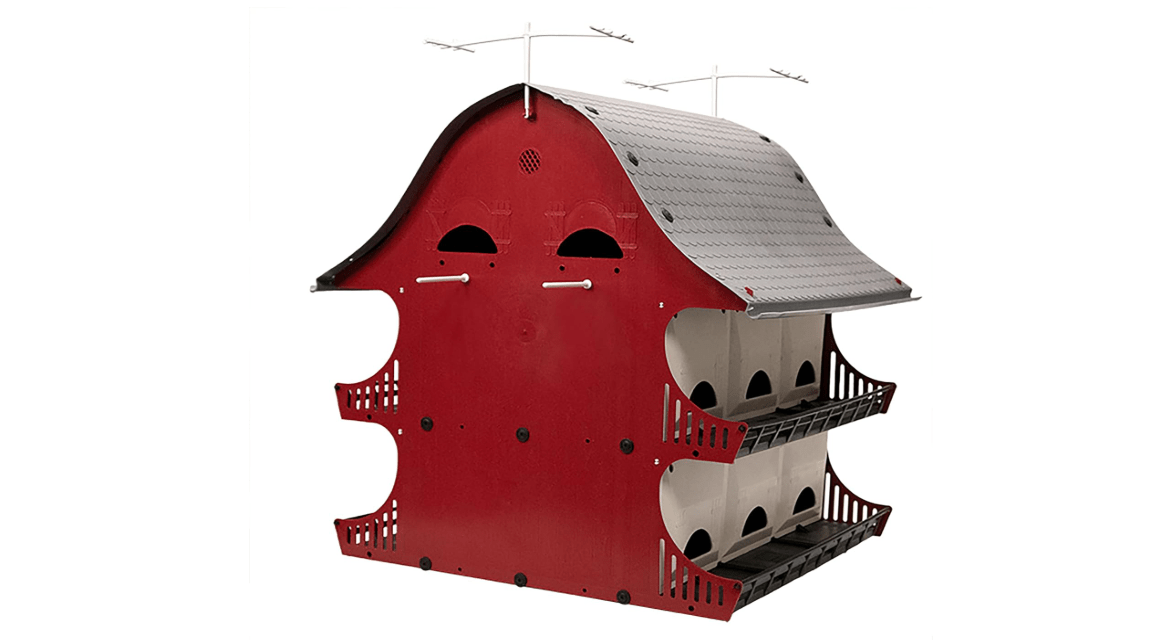 16 Family Purple Martin Barn, Durable Polypropylene Plastic, Easy Assembly, Fits S&K Telescoping Pole, Maintenance-Free, Perfect for Country Homes & Farms
