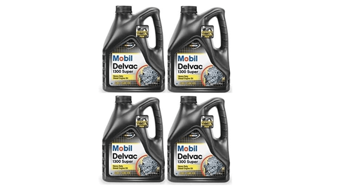 Mobil 1 112786 Delvac 1300 Super 15W-40 Diesel Engine Oil - 4 Gallon Pack 