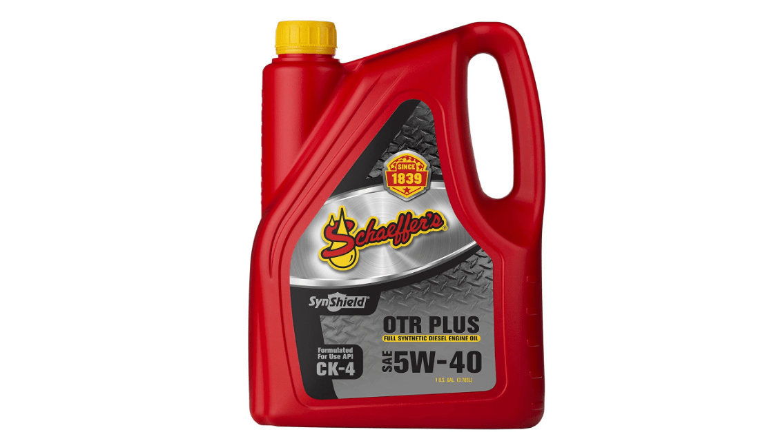 Schaeffer Manufacturing Co. 9000CK4-006S SynShield OTR Plus Full Synthetic Diesel Engine Oil 5W-40, 1-Gallon Bottle 