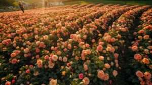 Lush, weed-smothering carpet of low-maintenance groundcover roses in full bloom — Drift® and Flower Carpet® series creating effortless color from spring to frost.